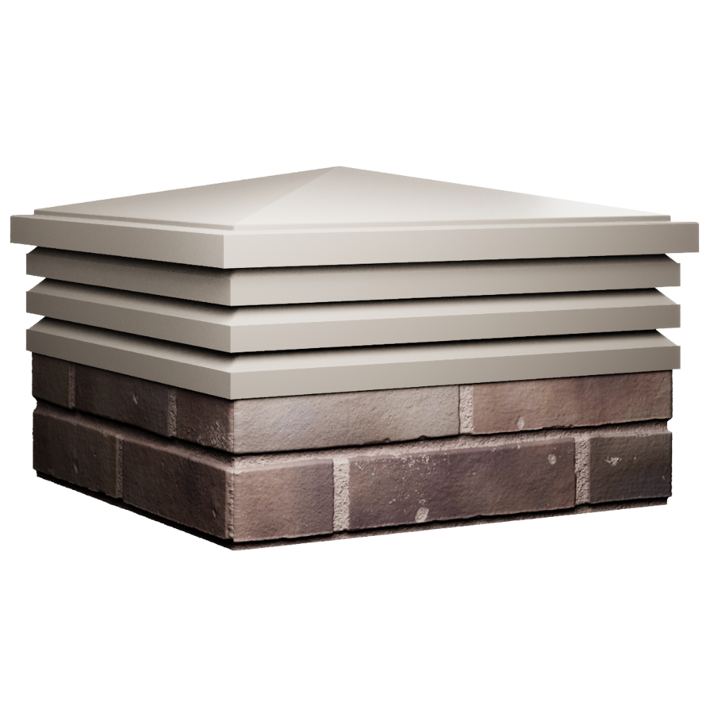 Колпак Zking Бона ХайТек Бежевый на столб 2х2 кирпича (513х513мм) в Белой Калитве фото