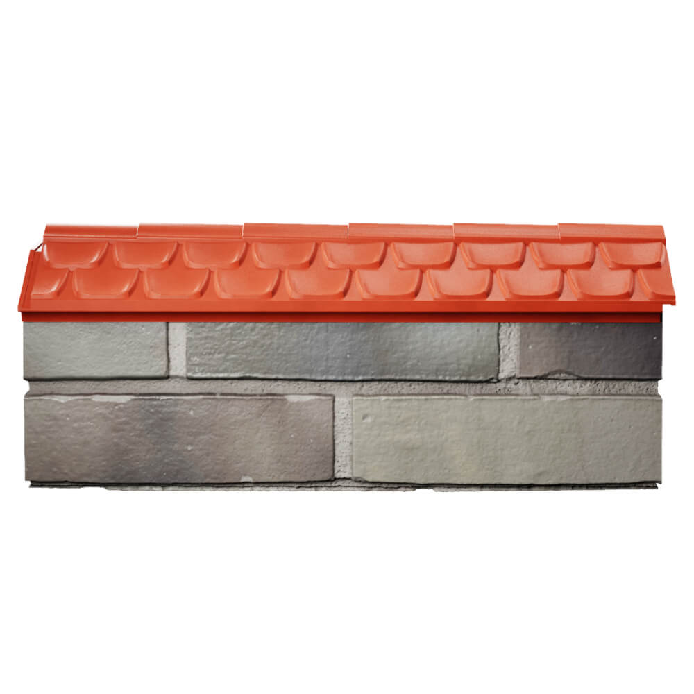 Парапет Zking Эльбрус Красный с посадкой на 0.5 кирпича (130мм) в Белой Калитве фото