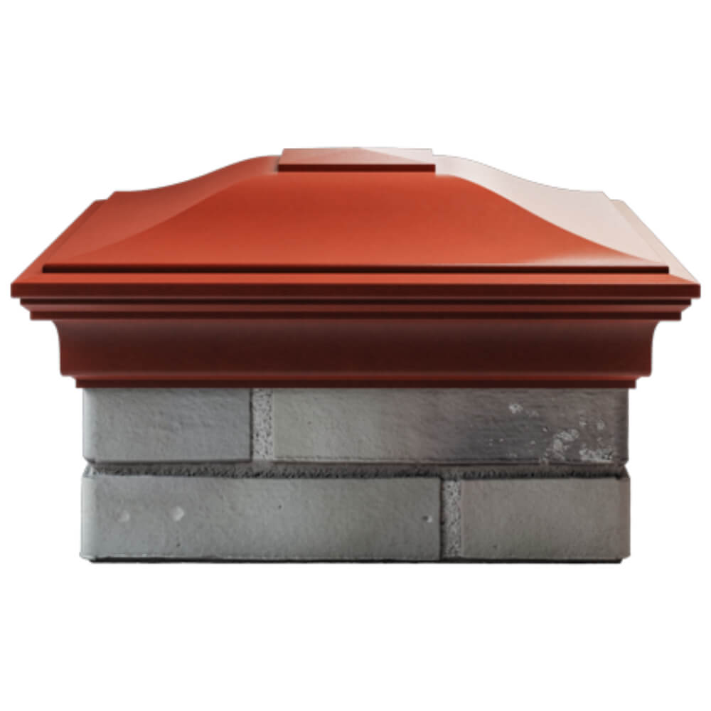Колпак Zking Монблан Красный на столб 1.5х1.5 кирпича (385х385мм) Белая Калитва фото