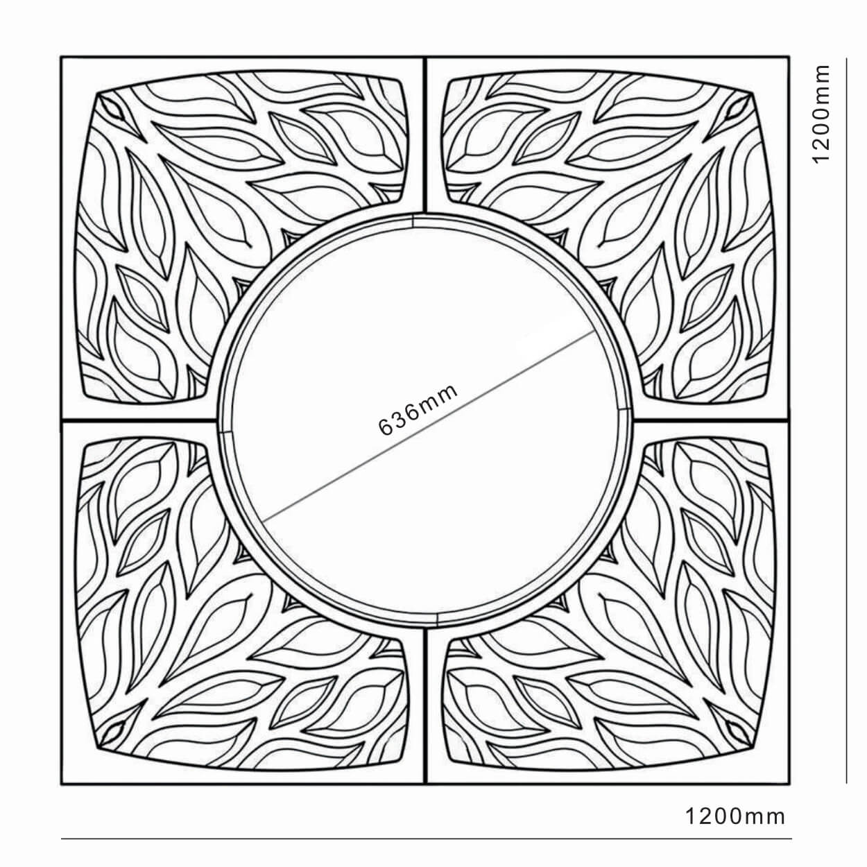 Приствольная решетка для дерева ZKING CRUST 1.2х1.2м Черная в Белой Калитве фото