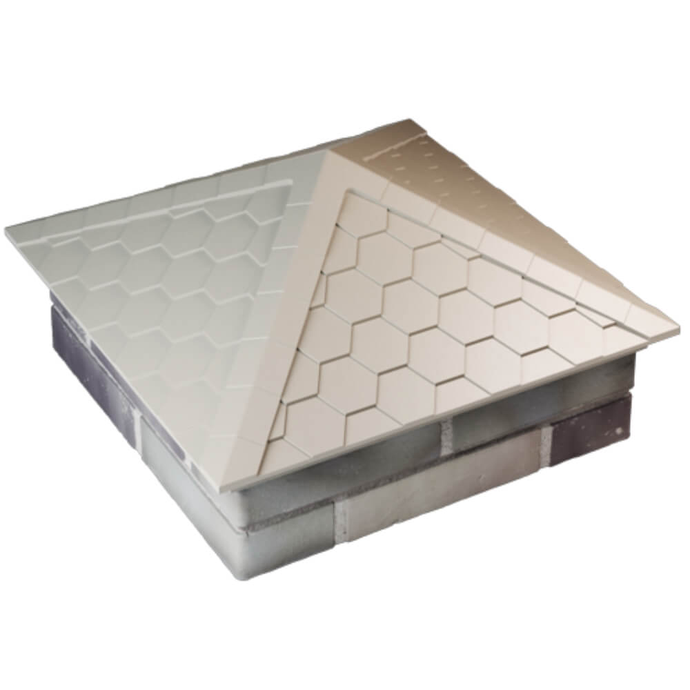 Колпак Zking Эверест Бежевый на столб 2х2 кирпича (535х535мм) Белая Калитва фото