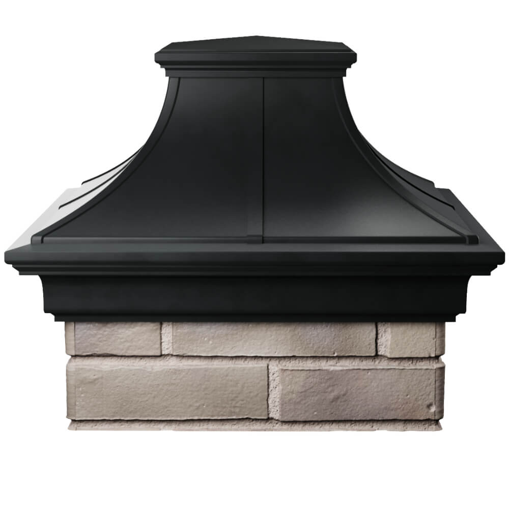 Колпак Zking Монблан Премиум Черный на столб 1.5х1.5 кирпича (385х385мм) Белая Калитва фото