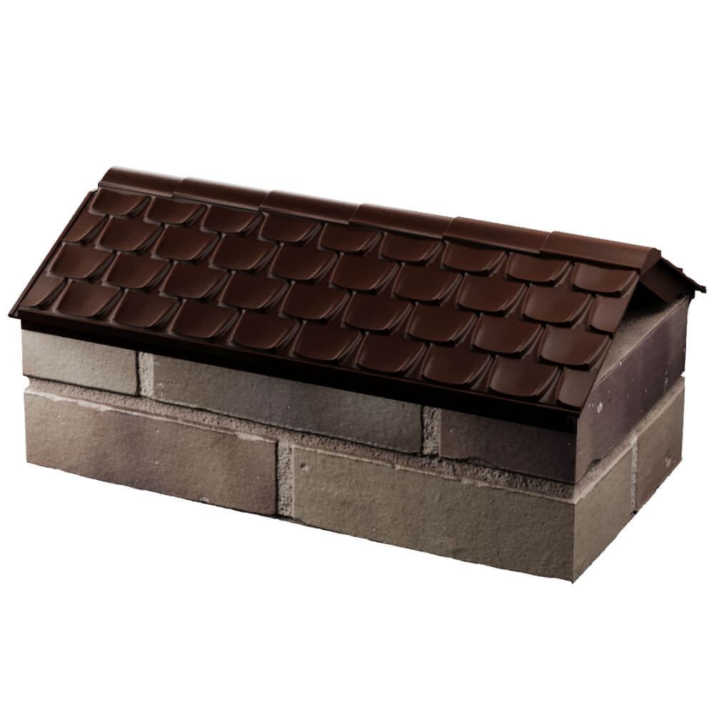 Парапет Zking Эльбрус Коричневый с посадкой на 1 кирпич (255мм) в Белой Калитве фото