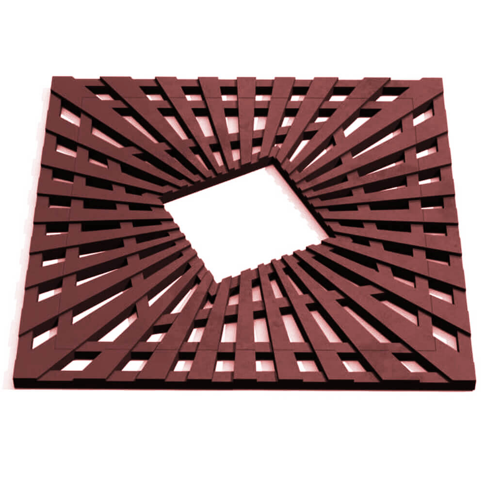 Приствольная решетка для дерева ZKING ATMOSPHERE 1.2х1.2м Коричневая Белая Калитва фото