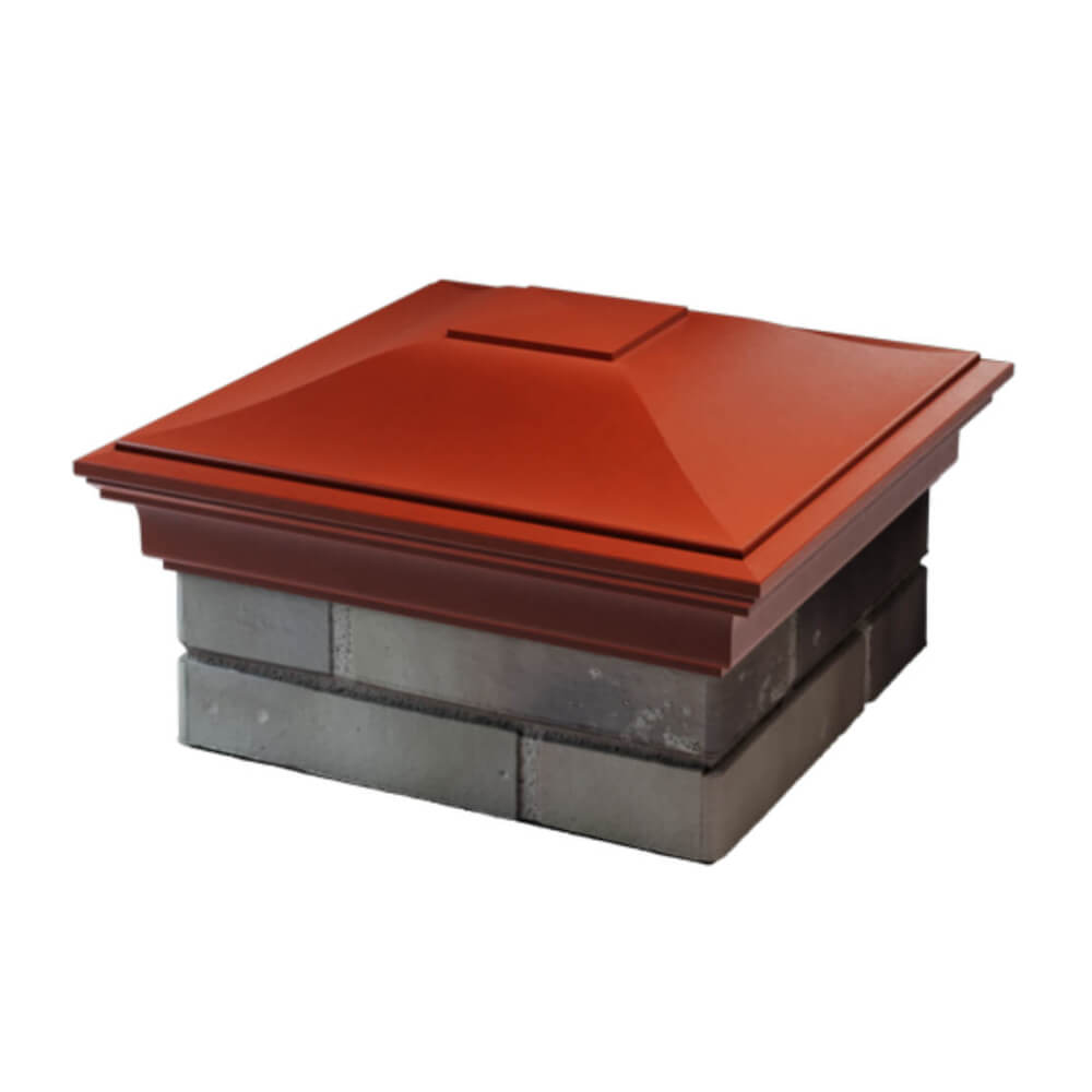 Колпак Zking Монблан Красный на столб 1.5х1.5 еврокирпича 0.7НФ (355х355мм) в Белой Калитве фото