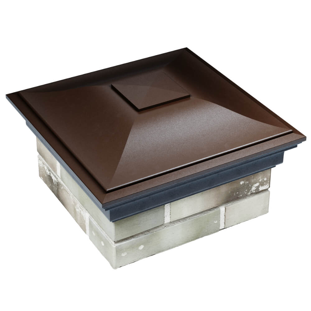 Колпак Zking Монблан Коричневый на столб 1.5х1.5 кирпича (385х385мм) в Белой Калитве фото