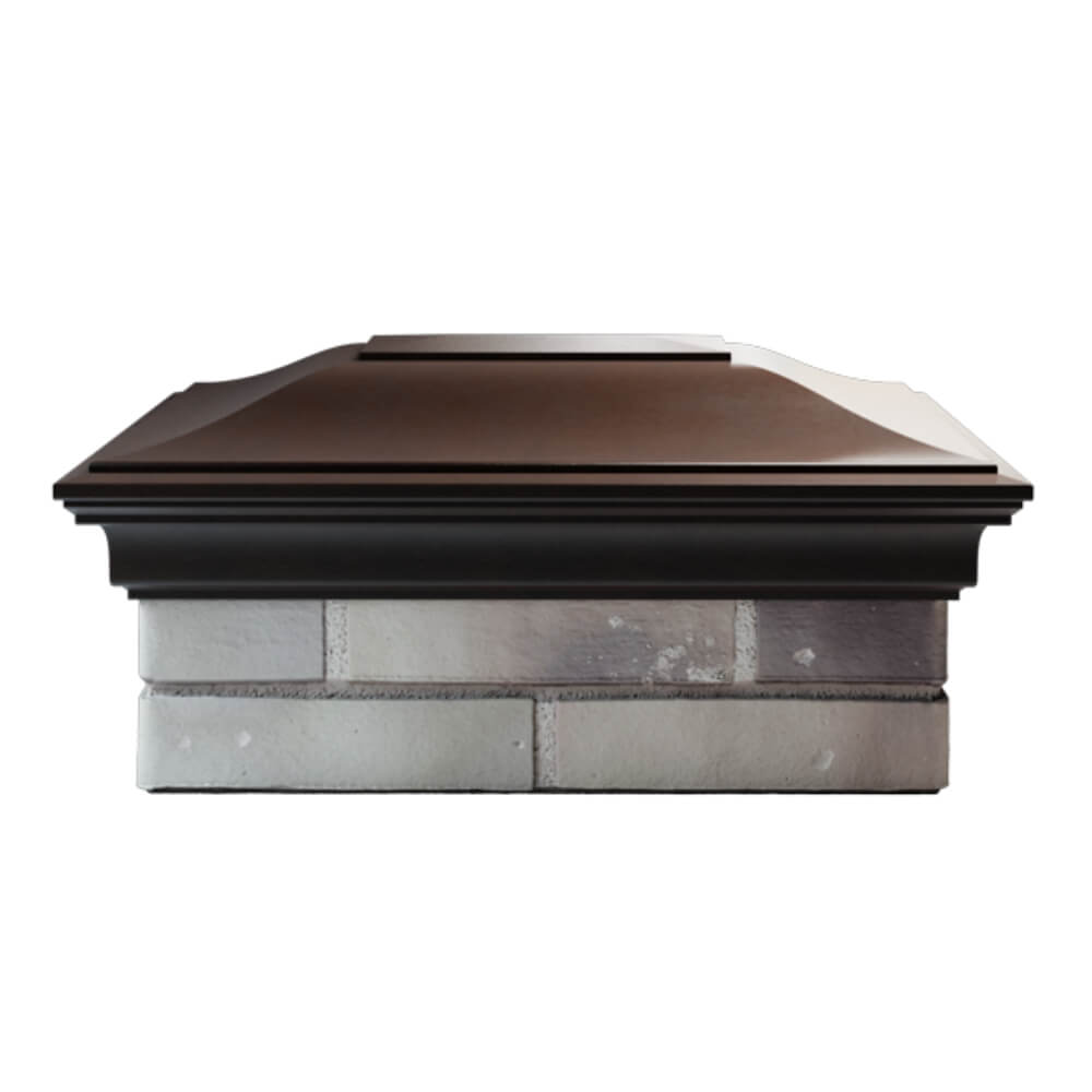 Колпак Zking Монблан Коричневый на столб 2х1.5 кирпича (515х385мм) в Белой Калитве фото