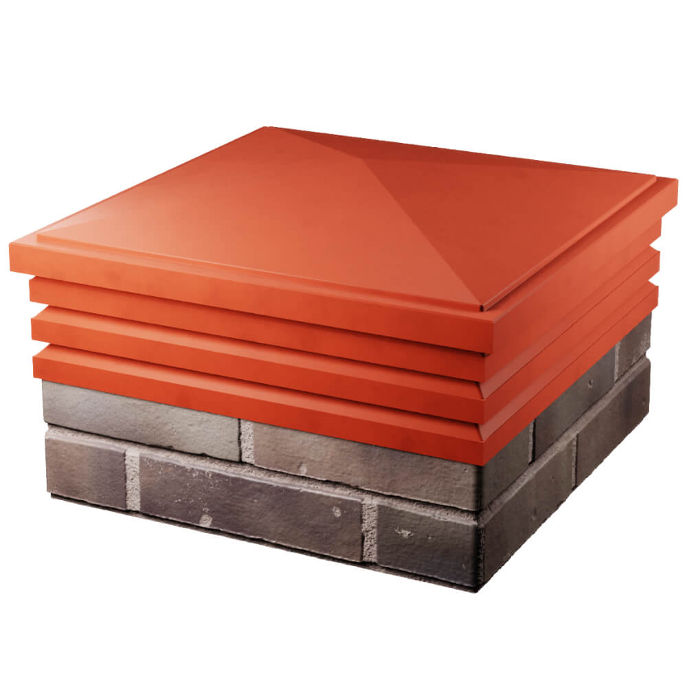 Колпак Zking Бона ХайТек Красный на столб 2х2 кирпича (513х513мм) в Белой Калитве фото