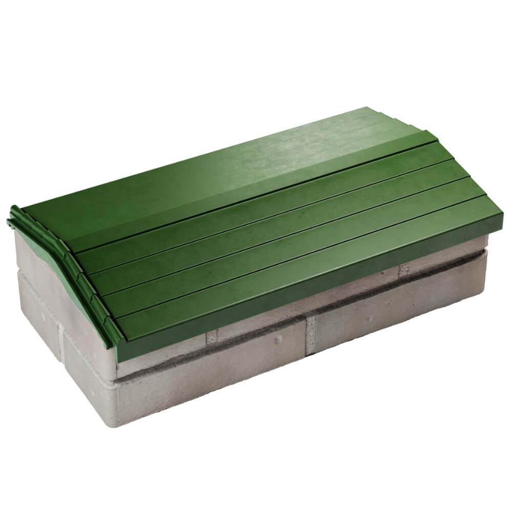 Парапет Zking Бона ХайТек Зеленый с посадкой на 1 кирпич (200/225/255мм) в Белой Калитве фото