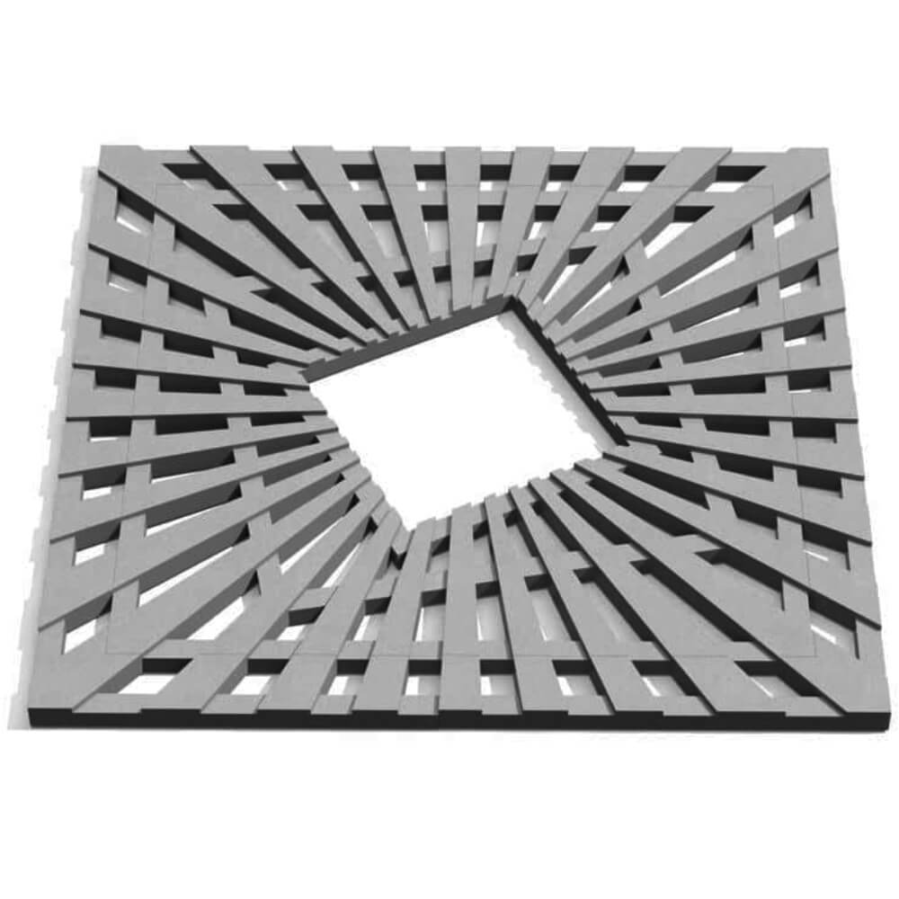 Приствольная решетка для дерева ZKING ATMOSPHERE 1.2х1.2м Серая Белая Калитва фото