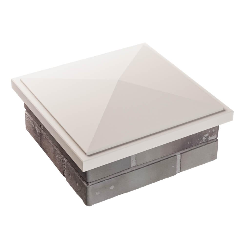 Колпак Zking БонаМоно Бежевый на столб 1.5х1.5 кирпича (385х385, 400х400мм) в Белой Калитве фото