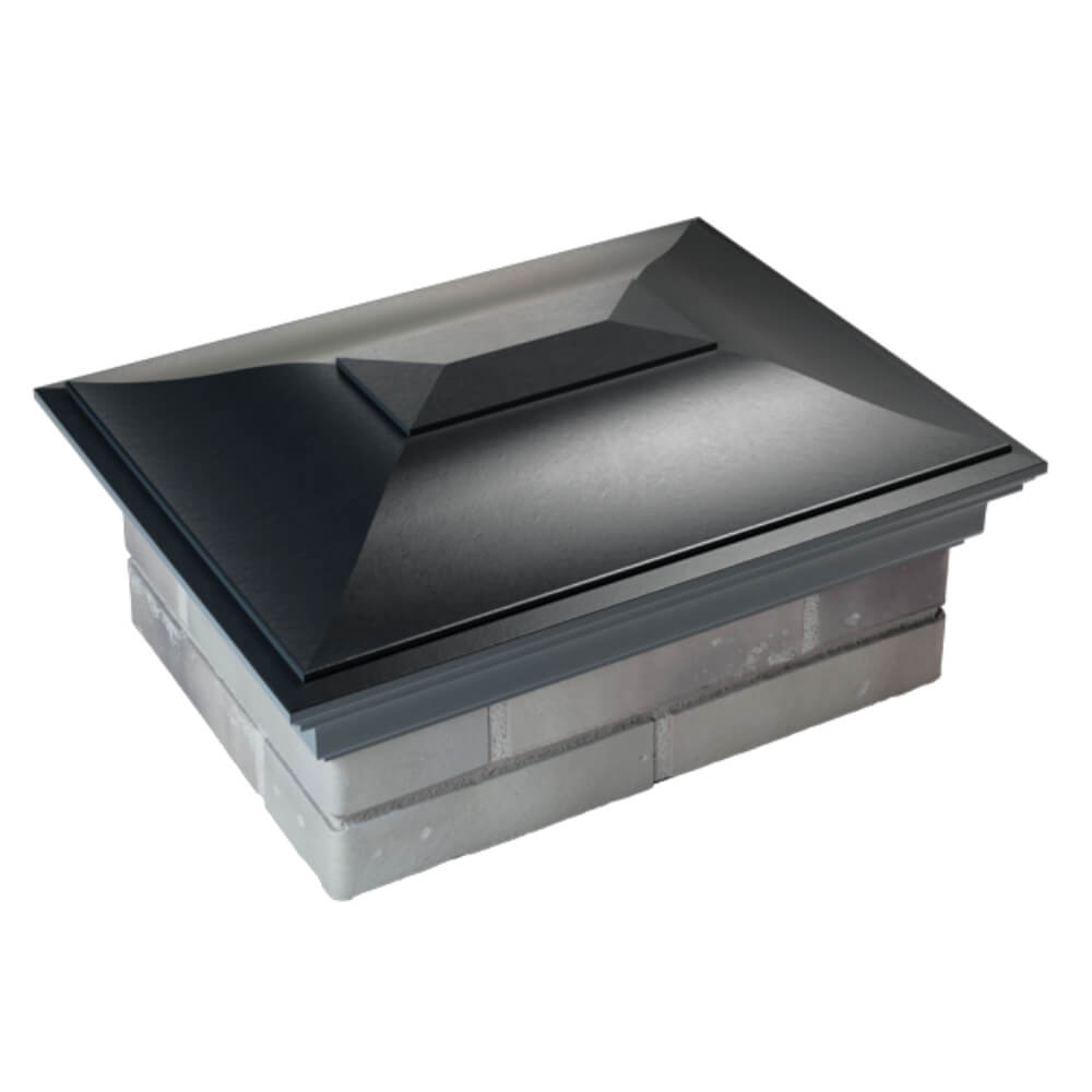 Колпак Zking Монблан Черный на столб 2х1.5 кирпича (515х385мм) Белая Калитва фото