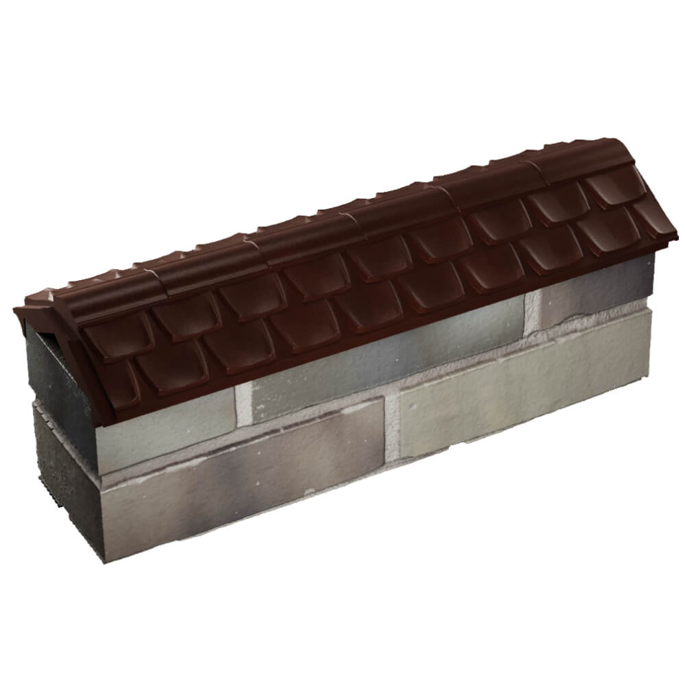 Парапет Zking Эльбрус Коричневый с посадкой на 0.5 кирпича (130мм) в Белой Калитве фото