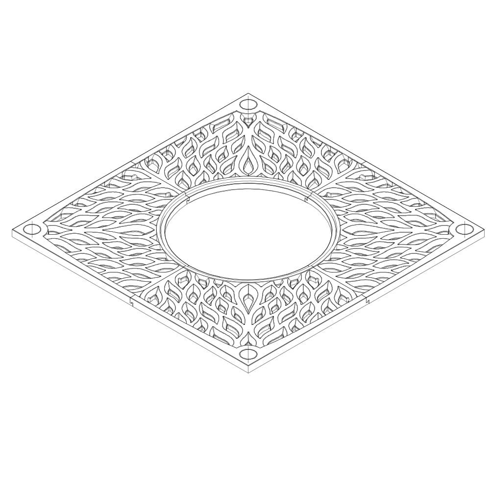 Приствольная решетка для дерева ZKING CRUST 2х2м Черная в Белой Калитве фото