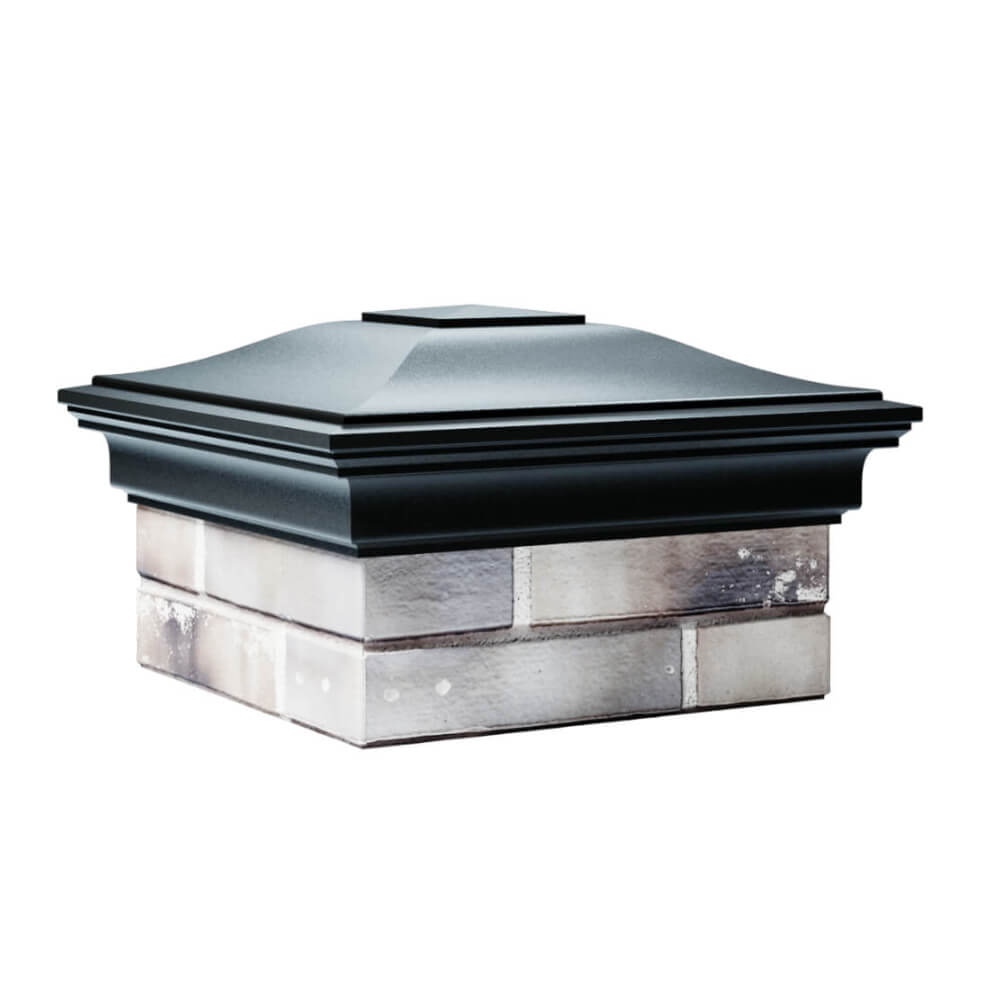 Колпак Zking Монблан Черный на столб 1.5х1.5 еврокирпича 0.7НФ (355х355мм) в Белой Калитве фото