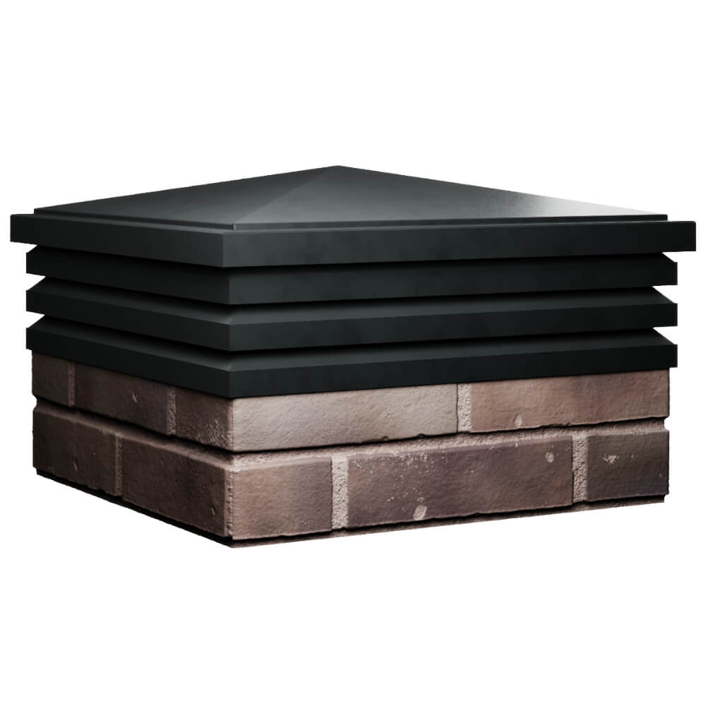 Колпак Zking Бона ХайТек Черный на столб 2х2 кирпича (513х513мм) в Белой Калитве фото