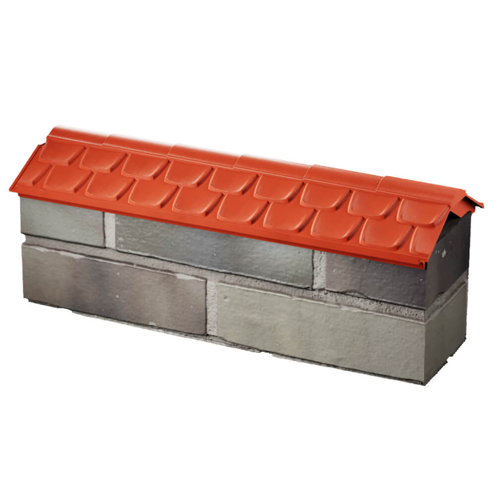 Парапет Zking Эльбрус Красный с посадкой на 0.5 кирпича (130мм) в Белой Калитве фото