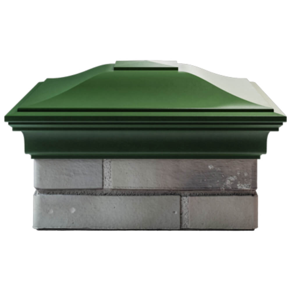 Колпак Zking Монблан Зеленый на столб 1.5х1.5 кирпича (385х385мм) Белая Калитва фото
