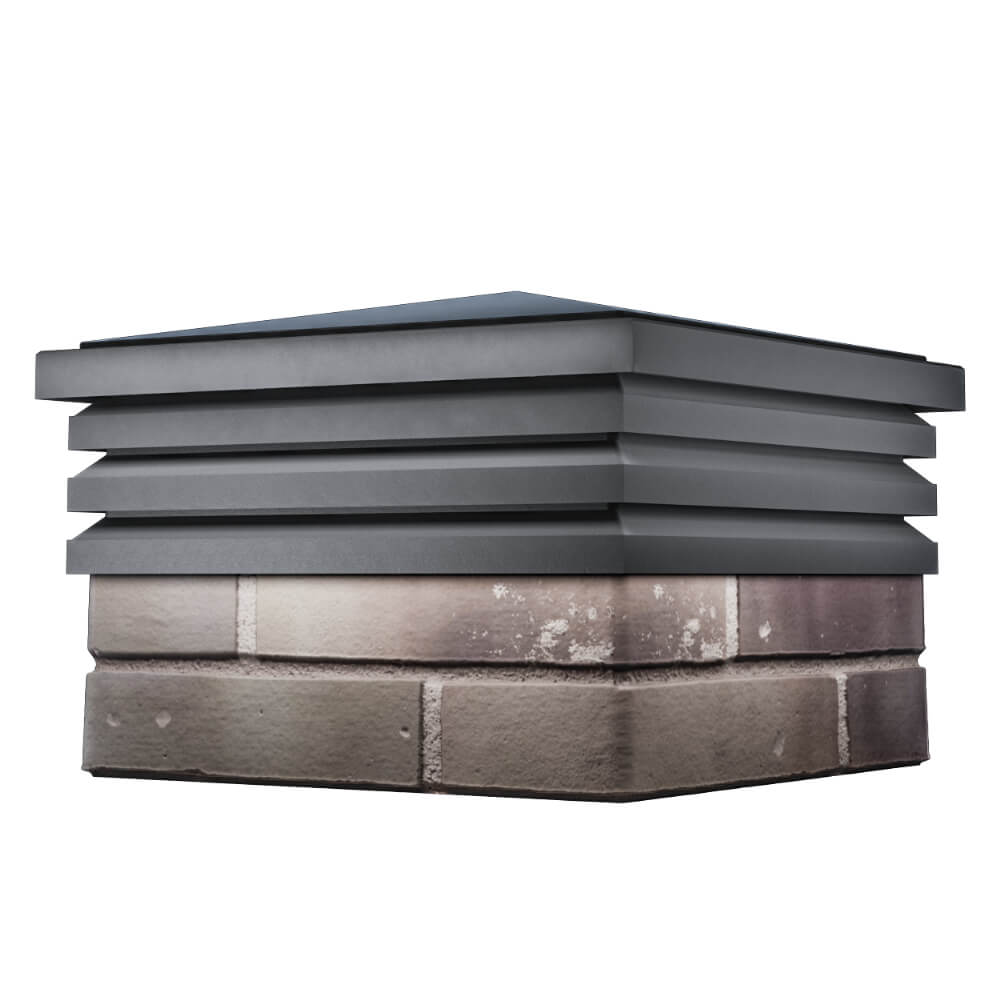 Колпак Zking Бона ХайТек Серый на столб 1.5х1.5 кирпича (385х385мм) в Белой Калитве фото