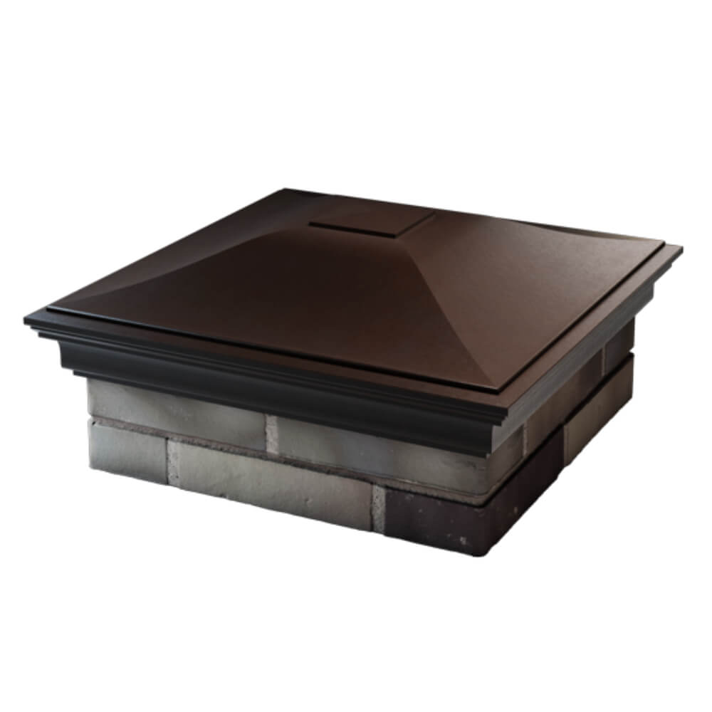 Колпак Zking Монблан Коричневый на столб 2х2 кирпича (515х515мм) в Белой Калитве фото