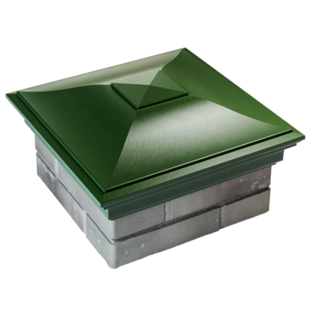 Колпак Zking Монблан Зеленый на столб 1.5х1.5 кирпича (385х385мм) в Белой Калитве фото