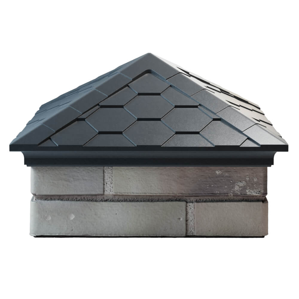 Колпак Zking Эверест Серый на столб 1.5х1.5 кирпича (390х390мм) Белая Калитва фото