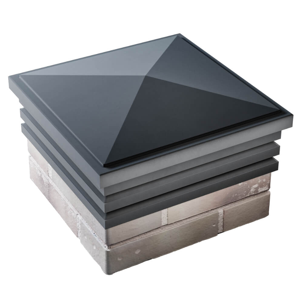 Колпак Zking Бона ХайТек Серый на столб 1.5х1.5 кирпича (385х385мм) в Белой Калитве фото