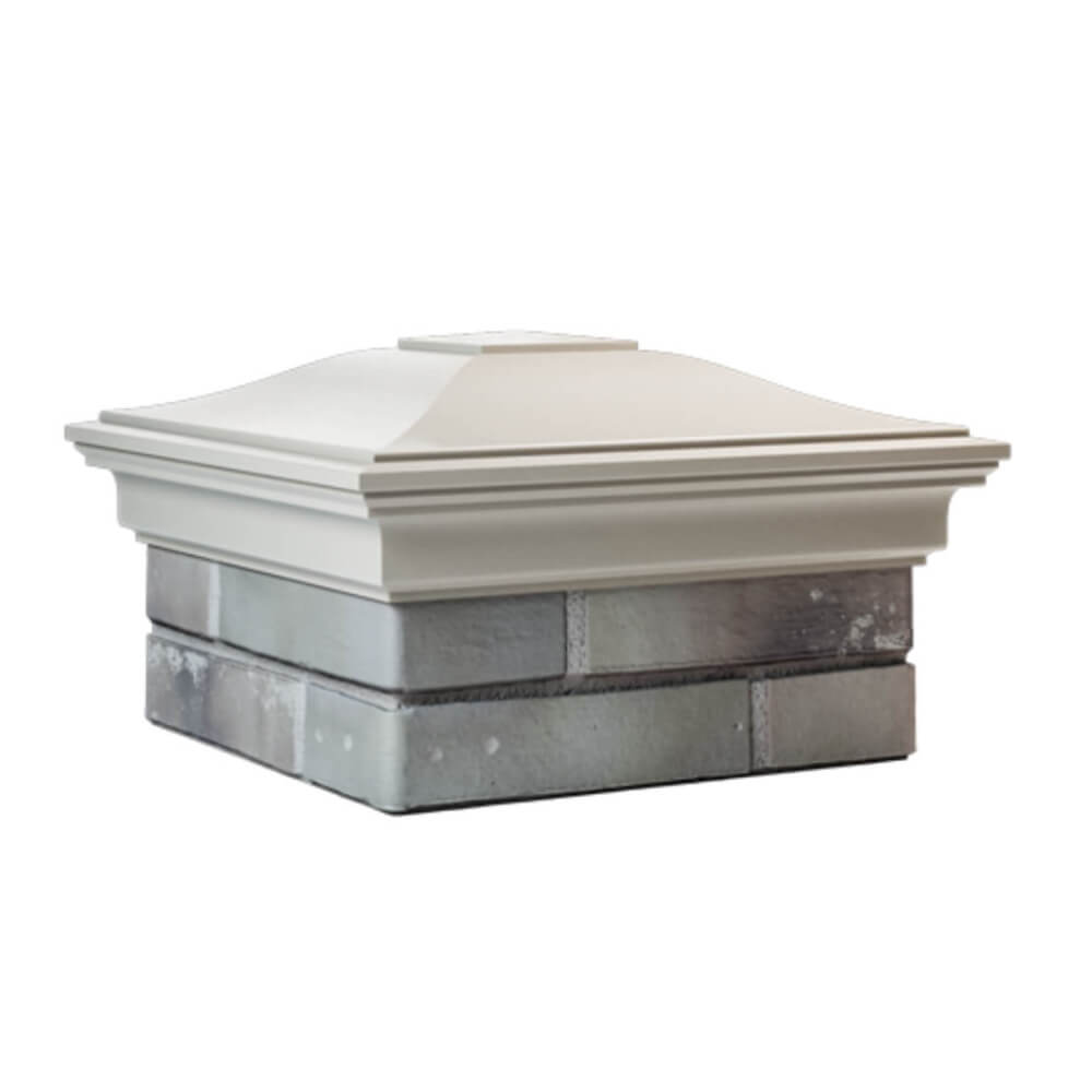 Колпак Zking Монблан Бежевый на столб 1.5х1.5 еврокирпича 0.7НФ (355х355мм) в Белой Калитве фото