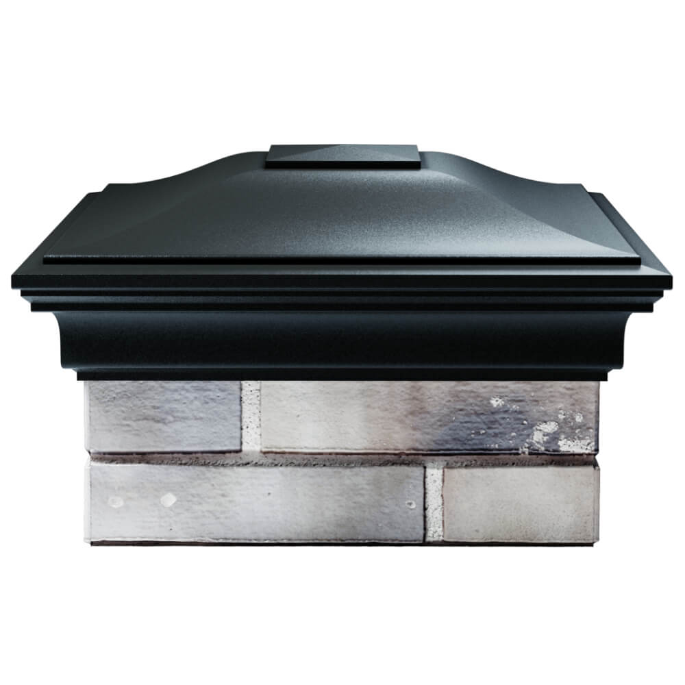 Колпак Zking Монблан Черный на столб 1.5х1.5 кирпича (385х385мм) Белая Калитва фото