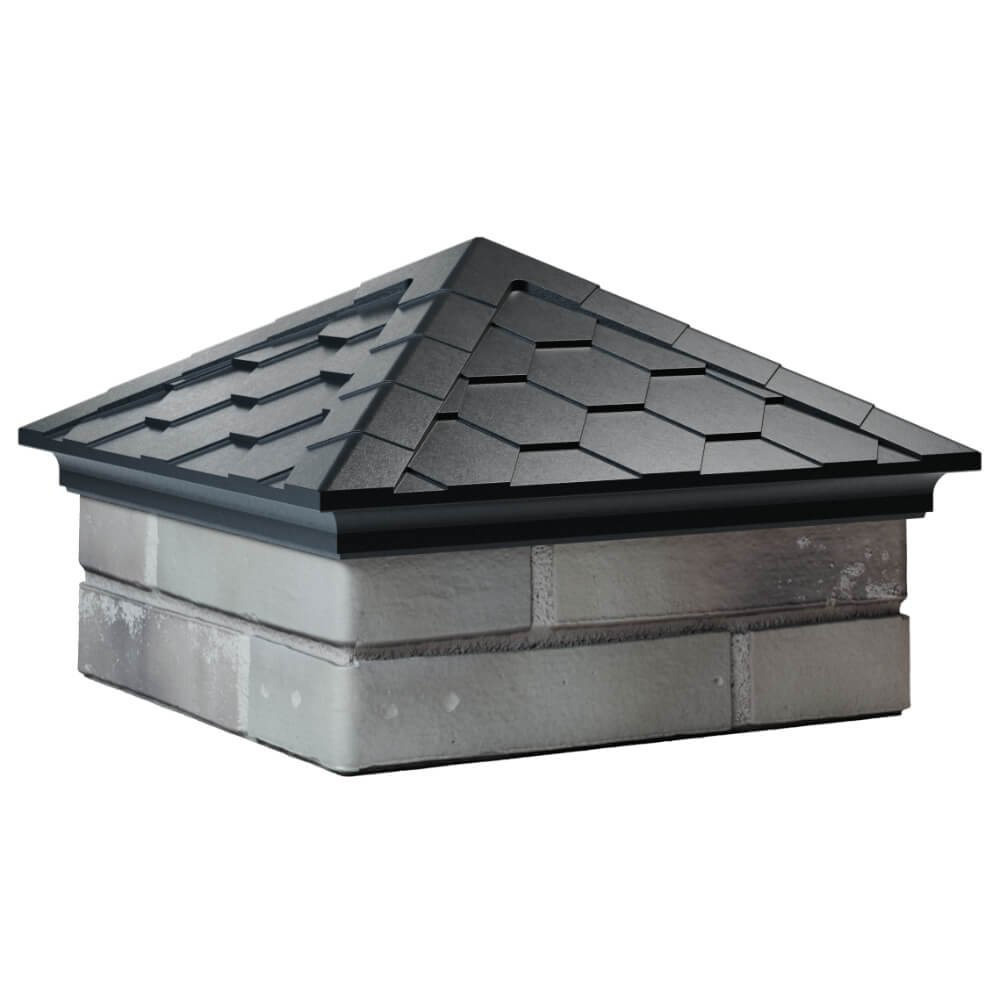 Колпак Zking Эверест Черный на столб 1.5х1.5 кирпича (390х390мм) в Белой Калитве фото