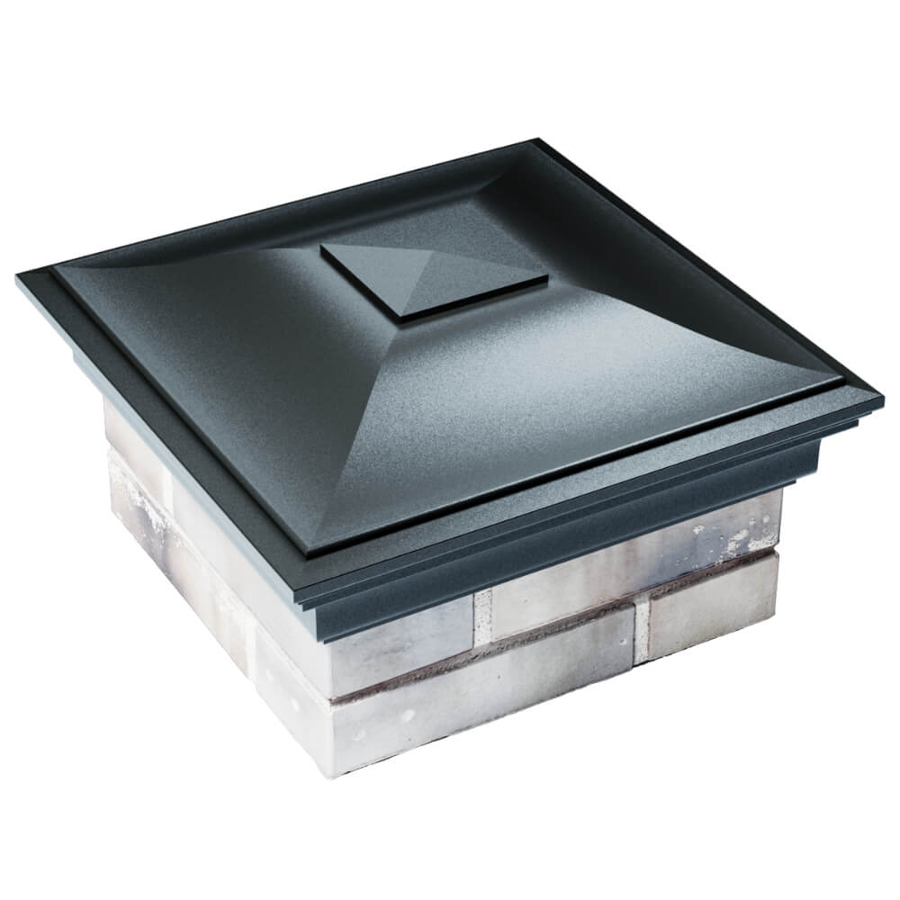 Колпак Zking Монблан Черный на столб 1.5х1.5 кирпича (385х385мм) в Белой Калитве фото