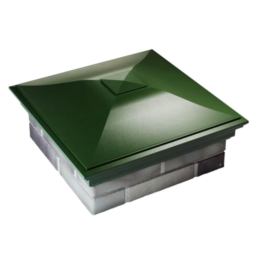 Колпак Zking Монблан Зеленый на столб 2х2 кирпича (515х515мм) Белая Калитва фото