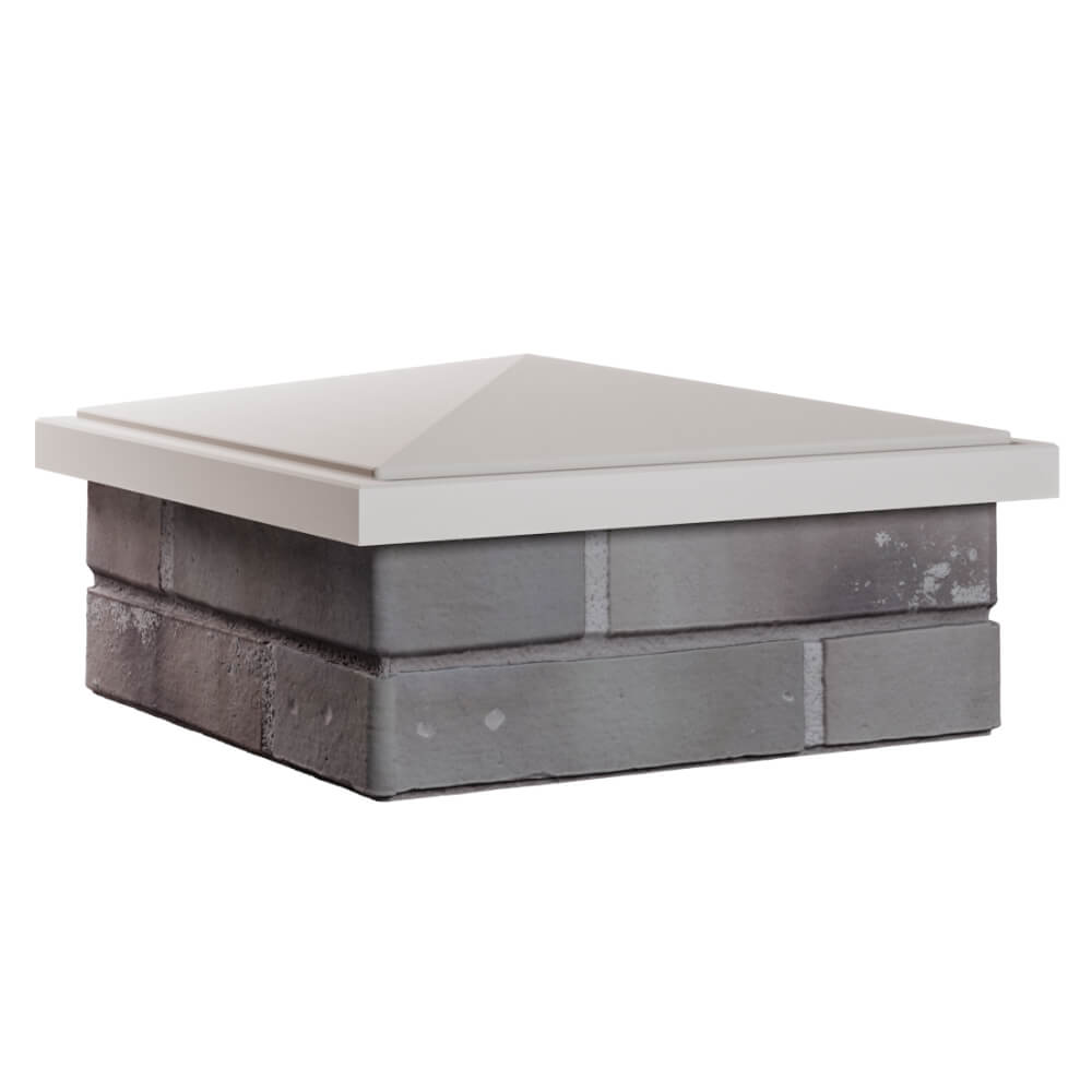 Колпак Zking БонаМоно Бежевый на столб 1.5х1.5 кирпича (385х385, 400х400мм) в Белой Калитве фото