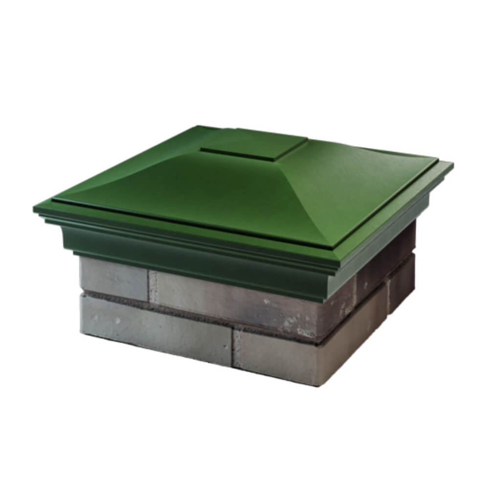 Колпак Zking Монблан Зеленый на столб 1.5х1.5 еврокирпича 0.7НФ (355х355мм) в Белой Калитве фото