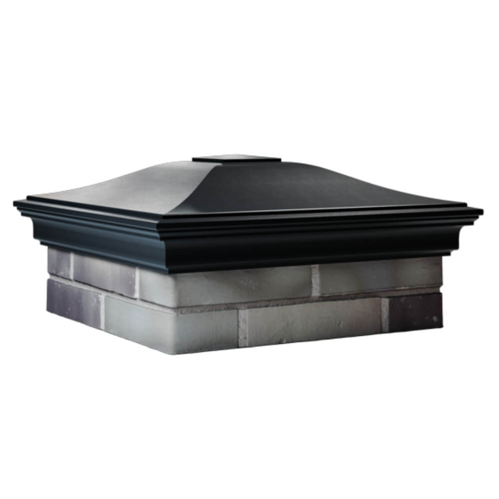 Колпак Zking Монблан Черный на столб 2х2 кирпича (515х515мм) в Белой Калитве фото