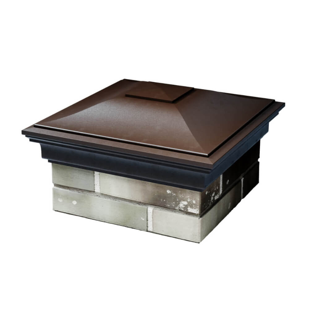 Колпак Zking Монблан Коричневый на столб 1.5х1.5 еврокирпича 0.7НФ (355х355мм) в Белой Калитве фото