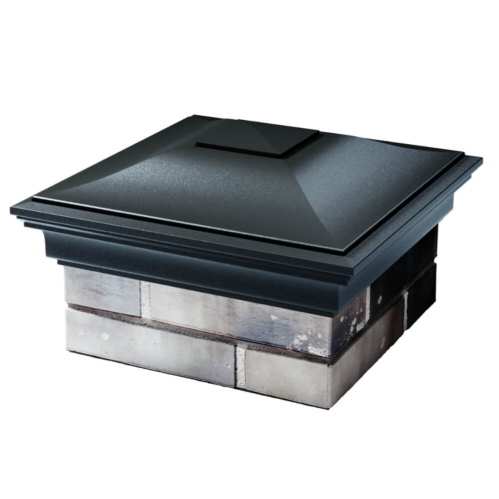 Колпак Zking Монблан Черный на столб 1.5х1.5 кирпича (385х385мм) в Белой Калитве фото