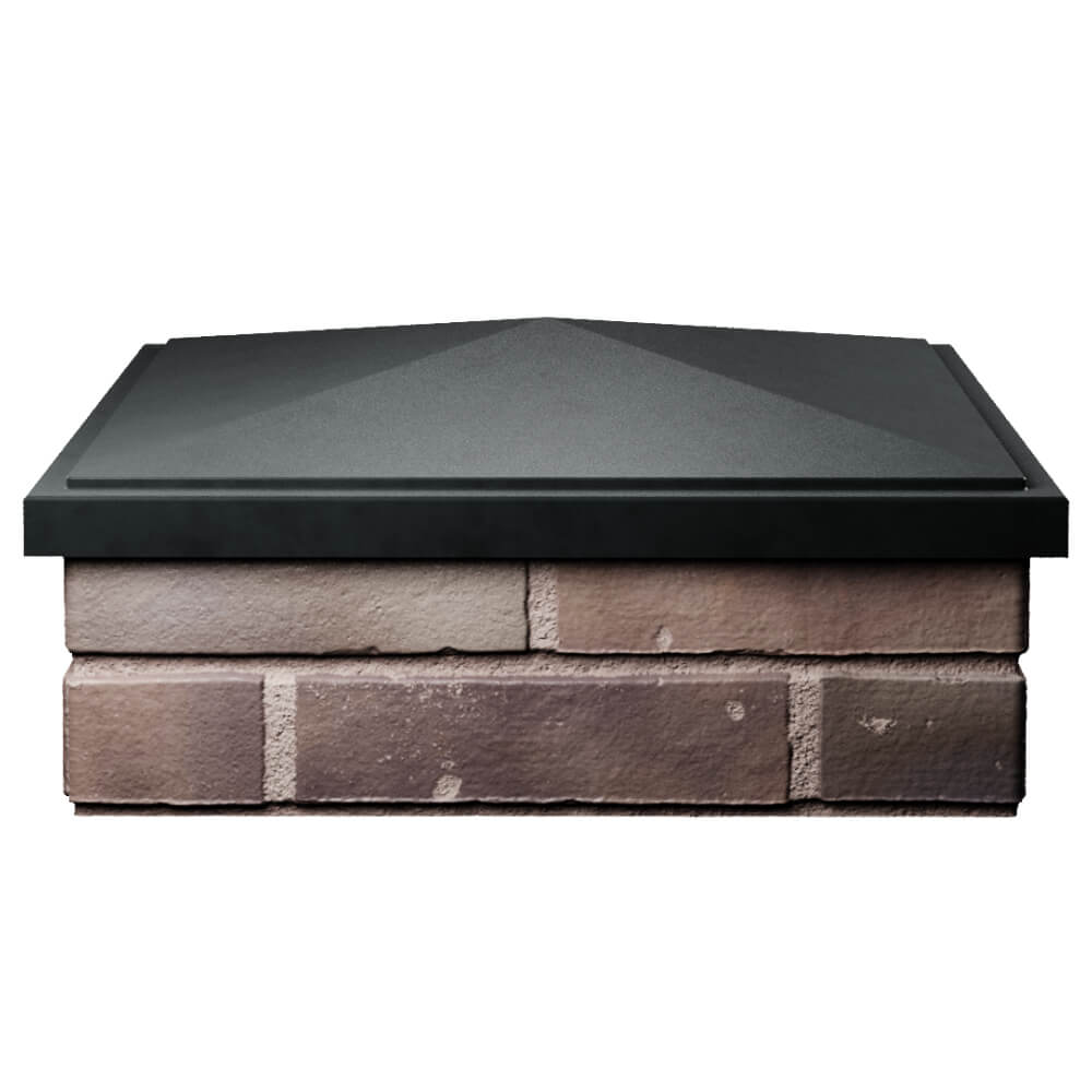 Колпак Zking БонаМоно Черный на столб 2х2 кирпича (515х515, 530х530мм) Белая Калитва фото