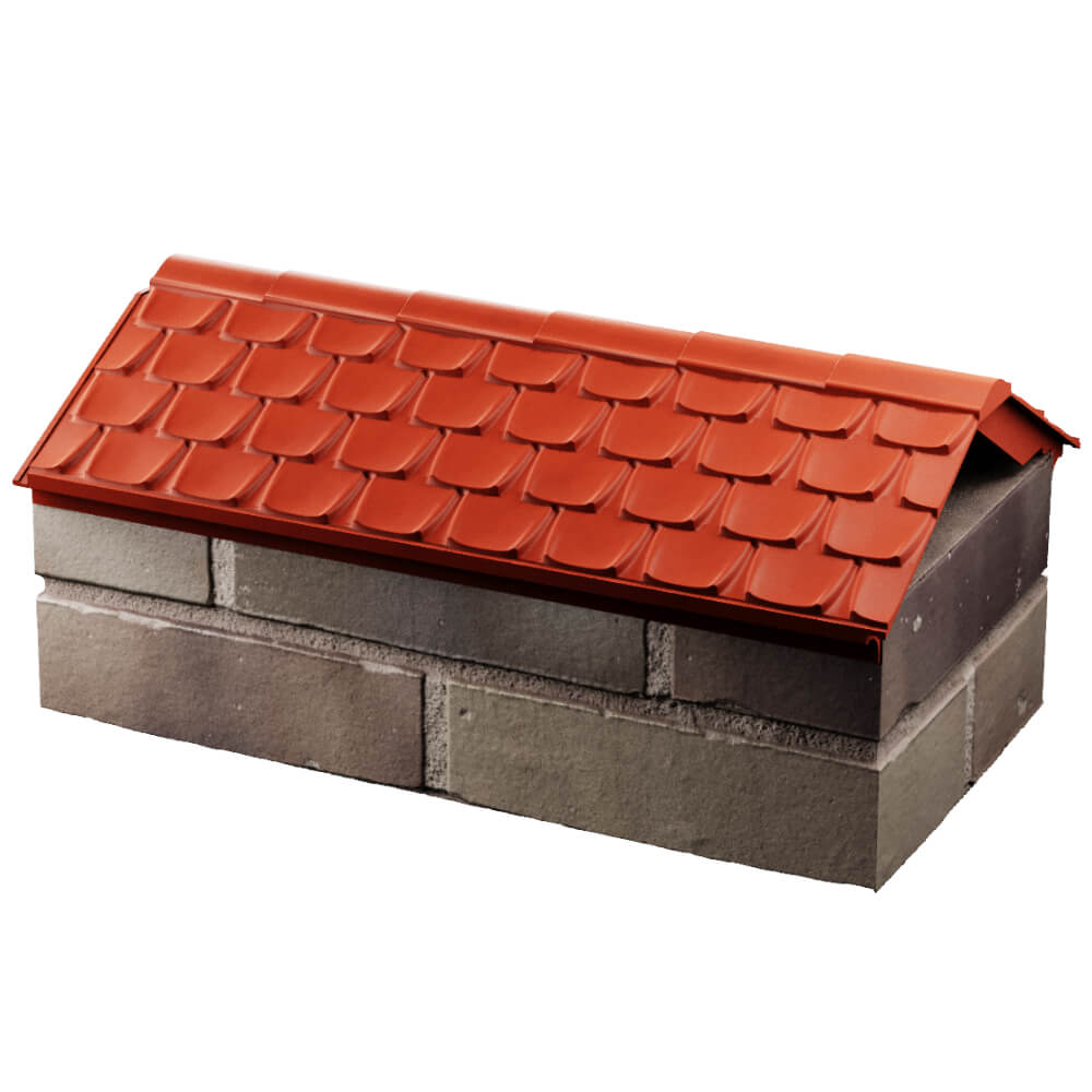 Парапет Zking Эльбрус Красный с посадкой на 1 кирпич (255мм) в Белой Калитве фото