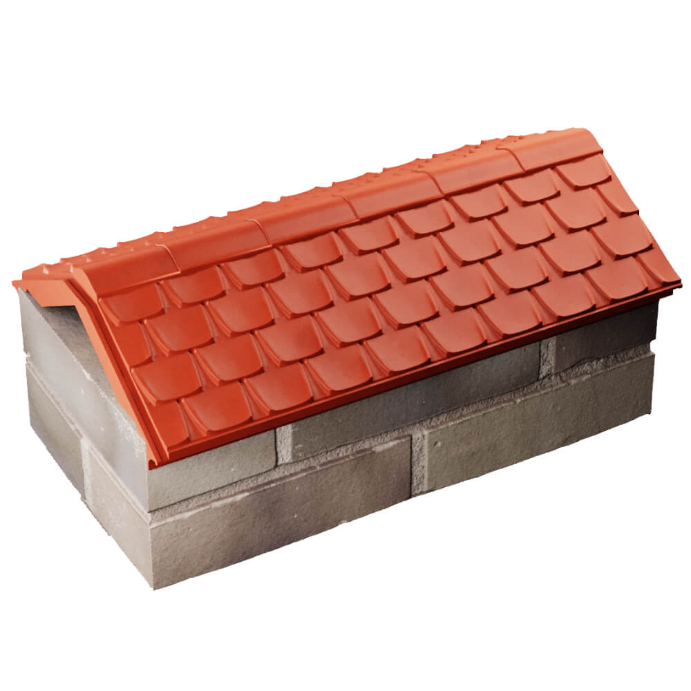 Парапет Zking Эльбрус Красный с посадкой на 1 кирпич (255мм) в Белой Калитве фото