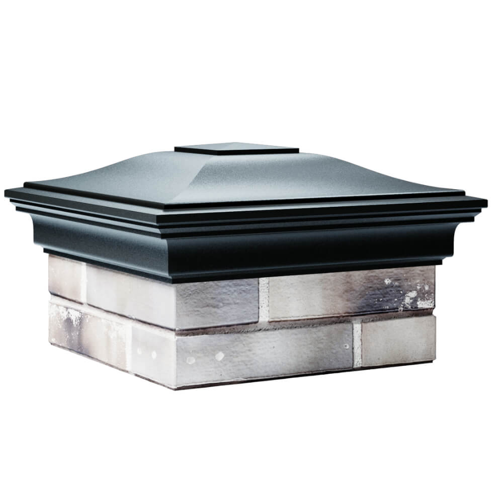 Колпак Zking Монблан Черный на столб 1.5х1.5 кирпича (385х385мм) в Белой Калитве фото