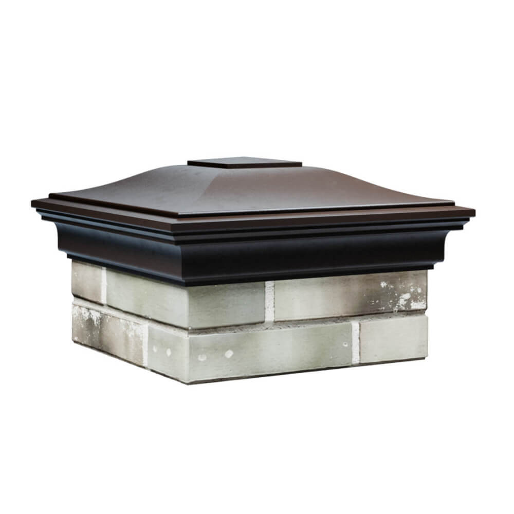 Колпак Zking Монблан Коричневый на столб 1.5х1.5 еврокирпича 0.7НФ (355х355мм) в Белой Калитве фото