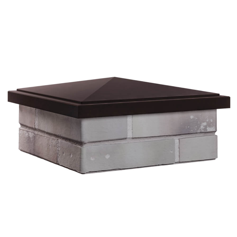 Колпак Zking БонаМоно Коричневый на столб 1.5х1.5 кирпича (385х385, 400х400мм) в Белой Калитве фото