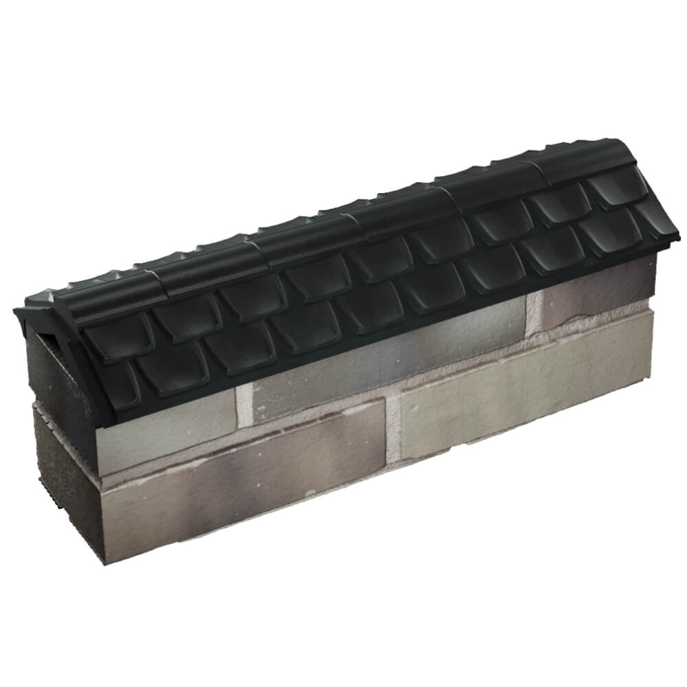 Парапет Zking Эльбрус Черный с посадкой на 0.5 кирпича (130мм) в Белой Калитве фото