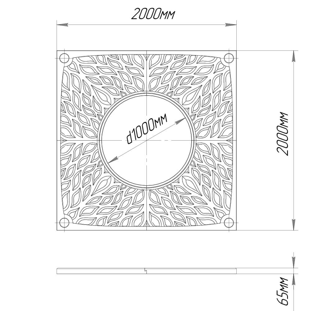 Приствольная решетка для дерева ZKING CRUST 2х2м Черная в Белой Калитве фото