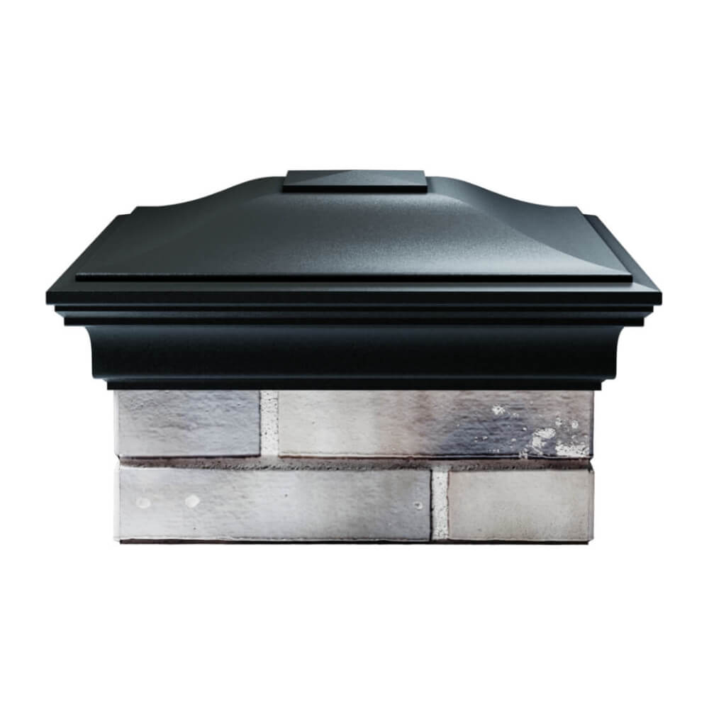 Колпак Zking Монблан Черный на столб 1.5х1.5 еврокирпича 0.7НФ (355х355мм) Белая Калитва фото