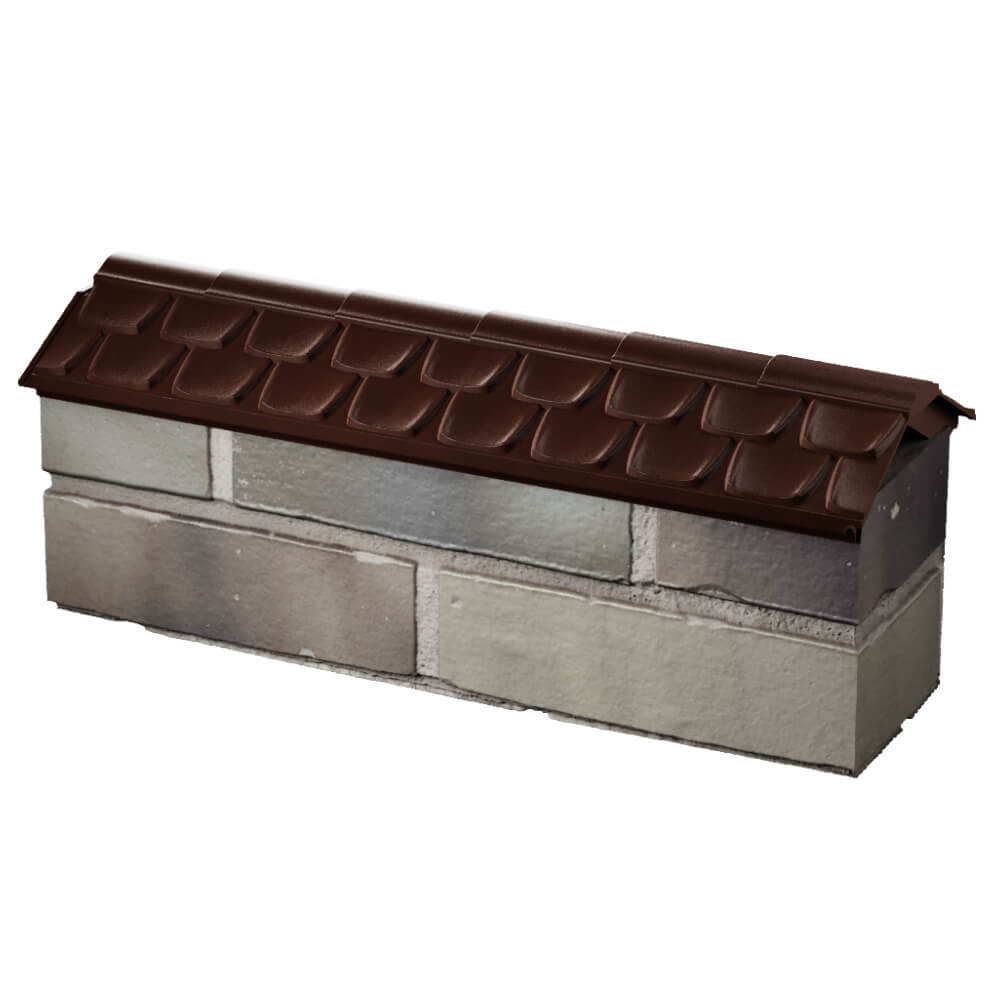 Парапет Zking Эльбрус Коричневый с посадкой на 0.5 кирпича (130мм) в Белой Калитве фото