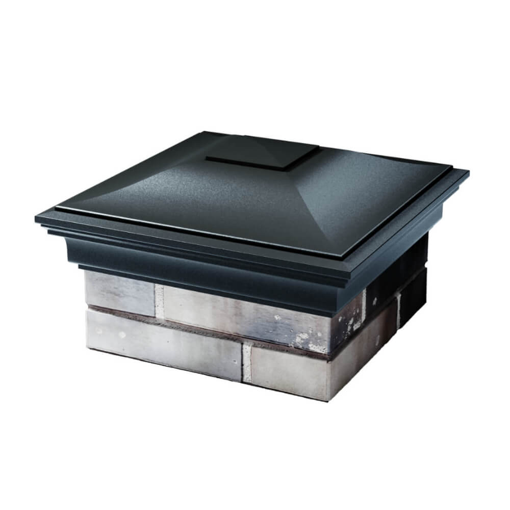 Колпак Zking Монблан Черный на столб 1.5х1.5 еврокирпича 0.7НФ (355х355мм) в Белой Калитве фото