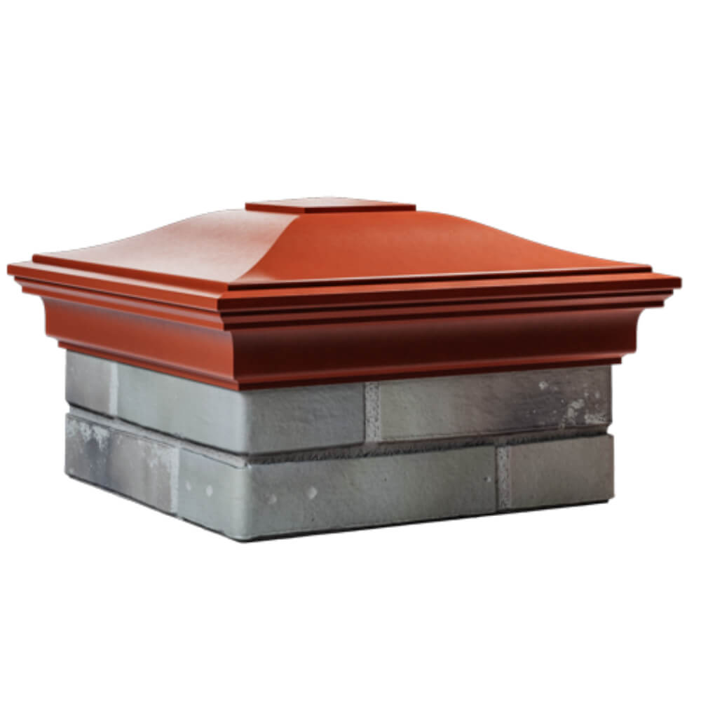 Колпак Zking Монблан Красный на столб 1.5х1.5 кирпича (385х385мм) в Белой Калитве фото