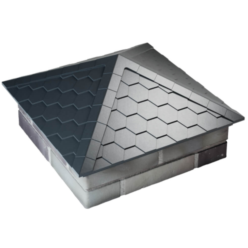 Колпак Zking Эверест Серый на столб 2х2 кирпича (535х535мм) Белая Калитва фото